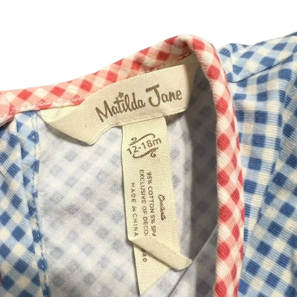 Matilda Jane 12-18m Adventure Begins Preschool Pretty Apple Dress & Bloomers Set